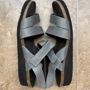 NAOT Kayla Gray Strappy Women’s Sandal Size 41 (US 10) Vintage Slate Nubuck  EUC